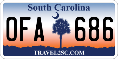 SC license plate OFA686