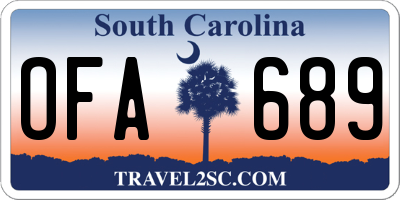 SC license plate OFA689