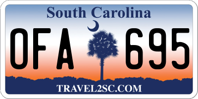 SC license plate OFA695