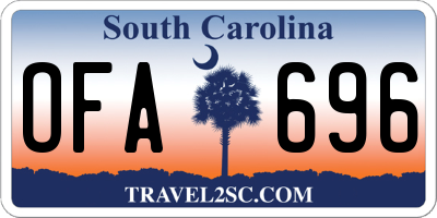 SC license plate OFA696