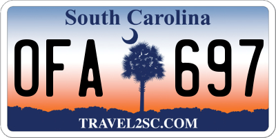 SC license plate OFA697