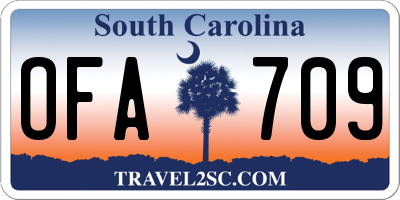 SC license plate OFA709