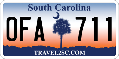 SC license plate OFA711