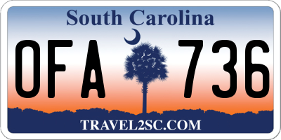 SC license plate OFA736