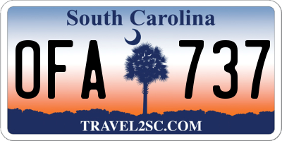 SC license plate OFA737