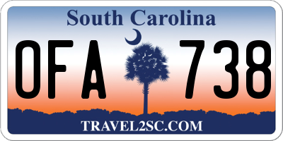 SC license plate OFA738