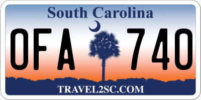 SC license plate OFA740