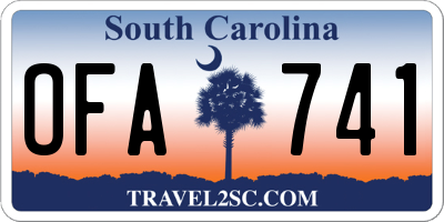 SC license plate OFA741