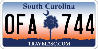 SC license plate OFA744