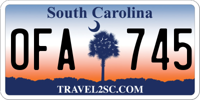 SC license plate OFA745
