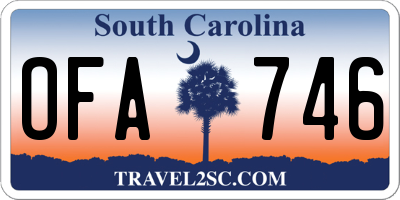 SC license plate OFA746