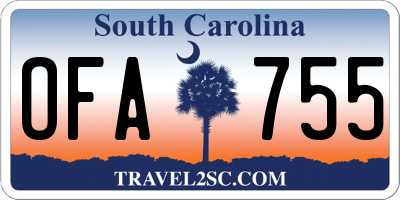 SC license plate OFA755