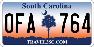 SC license plate OFA764