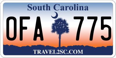 SC license plate OFA775