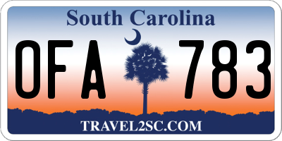 SC license plate OFA783
