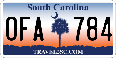 SC license plate OFA784