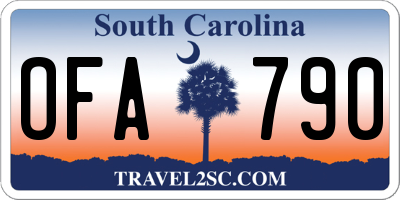 SC license plate OFA790