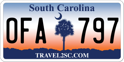 SC license plate OFA797