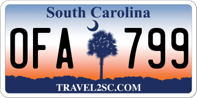 SC license plate OFA799
