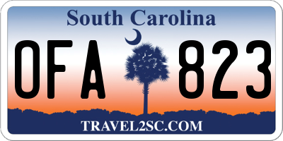 SC license plate OFA823