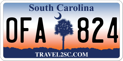 SC license plate OFA824