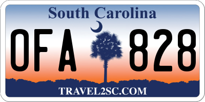SC license plate OFA828