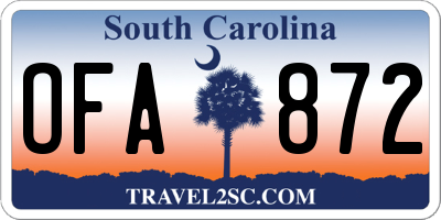 SC license plate OFA872