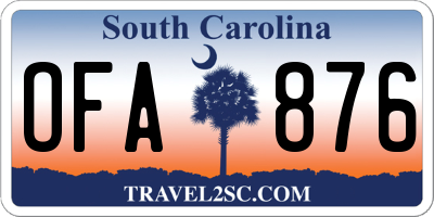 SC license plate OFA876