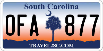 SC license plate OFA877