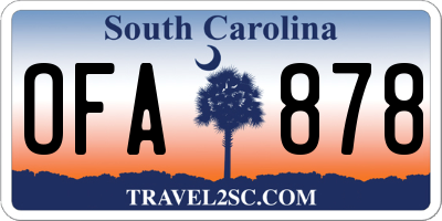SC license plate OFA878