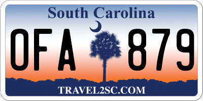 SC license plate OFA879