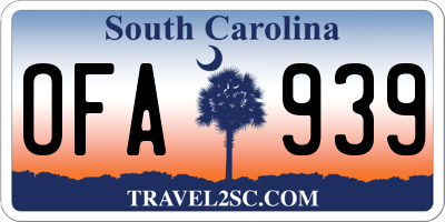 SC license plate OFA939