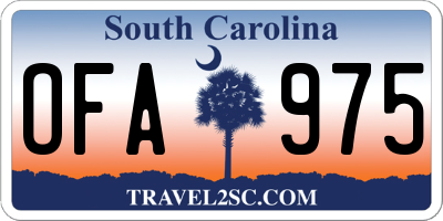 SC license plate OFA975