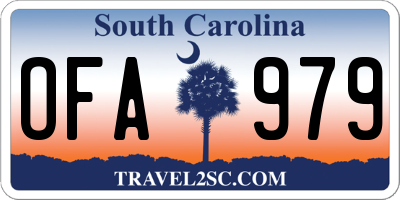 SC license plate OFA979