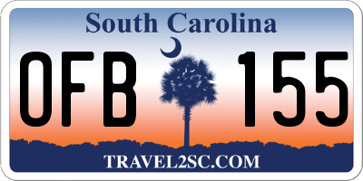 SC license plate OFB155
