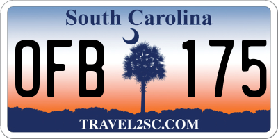SC license plate OFB175