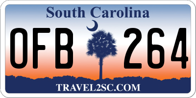 SC license plate OFB264