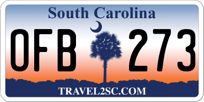 SC license plate OFB273