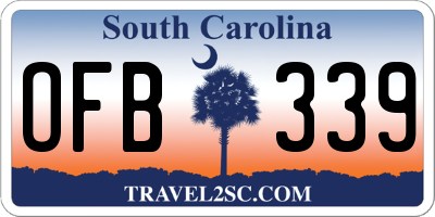 SC license plate OFB339