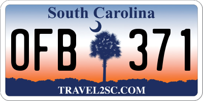 SC license plate OFB371