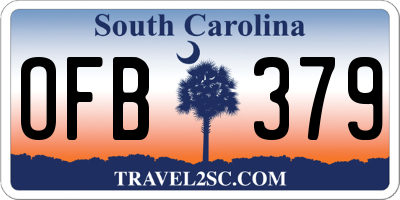 SC license plate OFB379