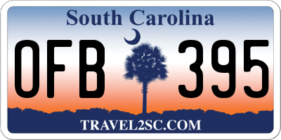 SC license plate OFB395