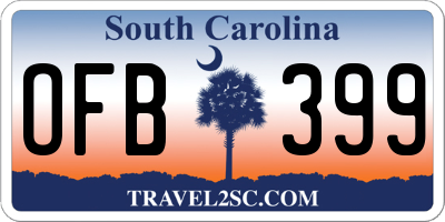 SC license plate OFB399