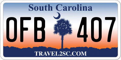 SC license plate OFB407