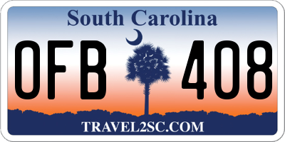 SC license plate OFB408