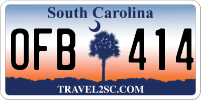 SC license plate OFB414
