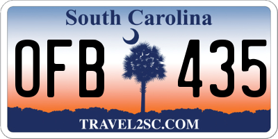 SC license plate OFB435