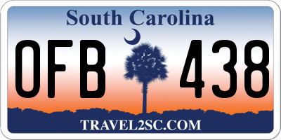 SC license plate OFB438