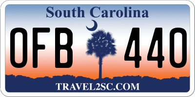 SC license plate OFB440