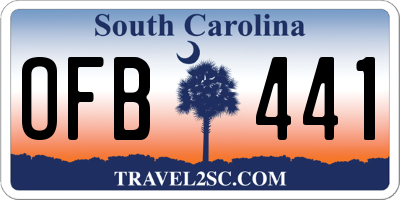 SC license plate OFB441